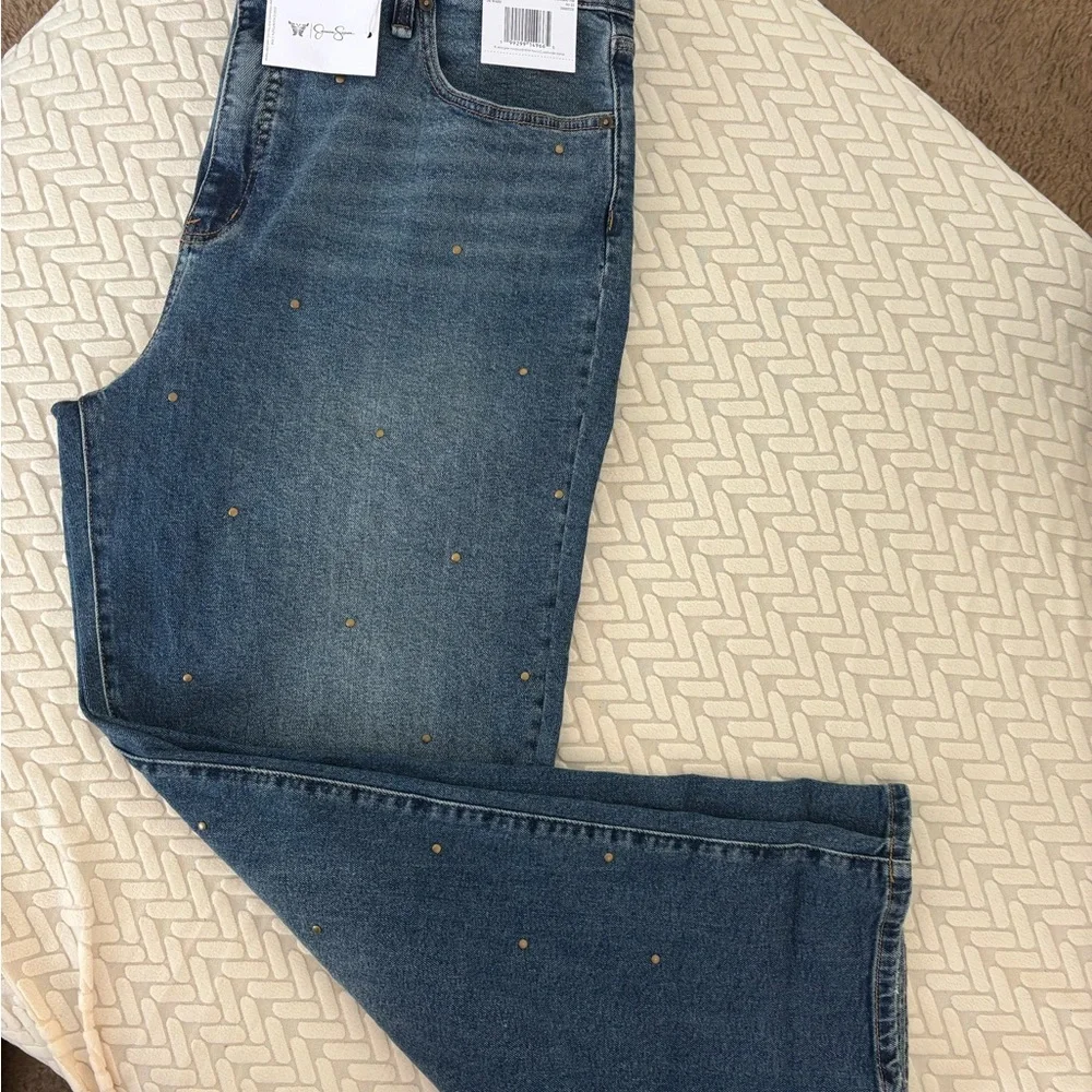 Jessica Simpson Zinnia Wide Leg Boyfriend Jeans NWT - Picture 3 of 9